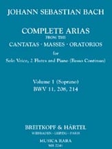 Complete Arias from the Cantatas, Masses, Oratorios, Vol. 1 Vocal Solo & Collections sheet music cover